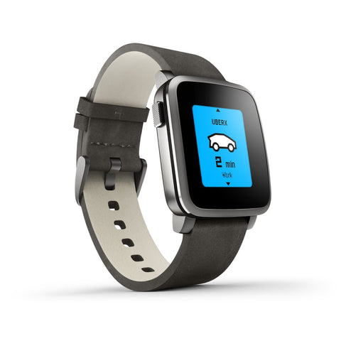 Pebble Time Steel Smart Watch for Apple/Android Devices