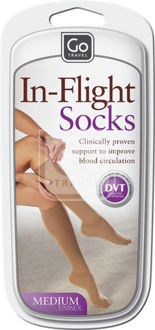 Go Travel Flight Socks Nude