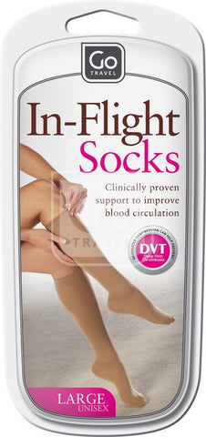 Go Travel Flight Socks Nude