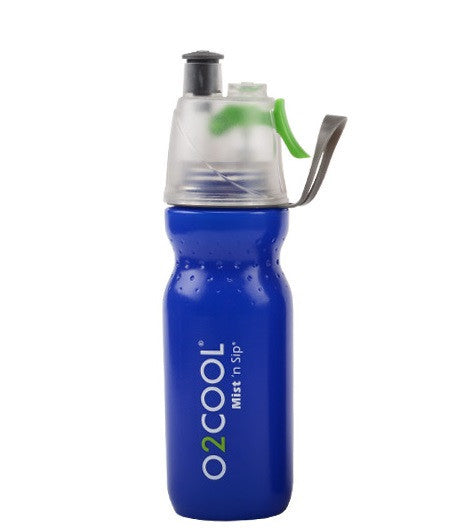 O2Cool MIST 'N SIP Insulated Water Bottle With Spray Mist - Green - New