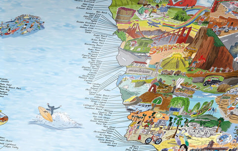 Awesome Maps West Coast Map (Matte)