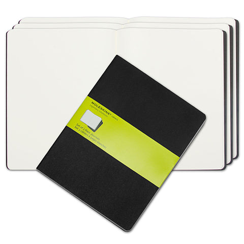 Moleskine Plain Cahier Journals - Set of 3 - Cardboard Cover