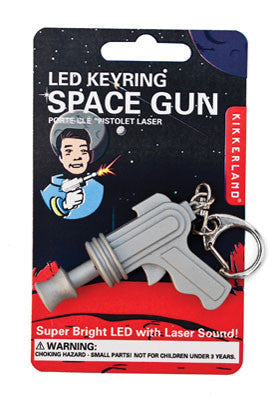 Kikkerland Space Gun Led Keychain CDU