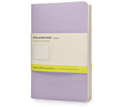 Moleskine Plain Cahier Journals - Set of 3 - Cardboard Cover