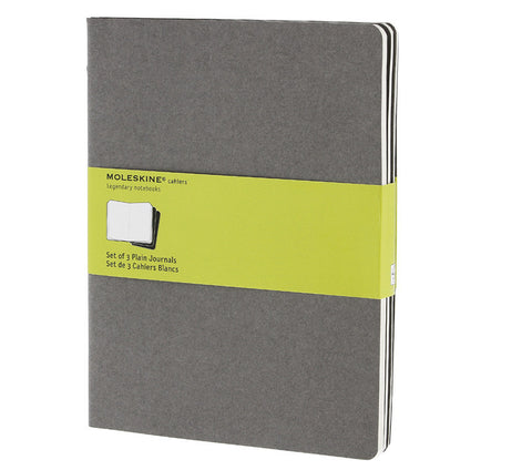 Moleskine Plain Cahier Journals - Set of 3 - Cardboard Cover