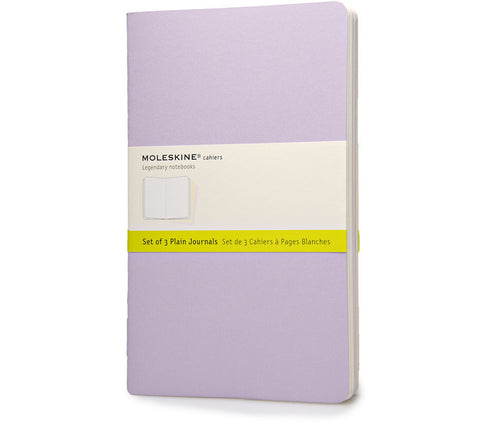 Moleskine Plain Cahier Journals - Set of 3 - Cardboard Cover