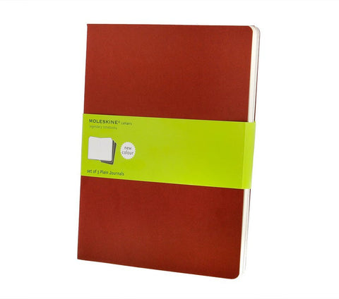 Moleskine Plain Cahier Journals - Set of 3 - Cardboard Cover