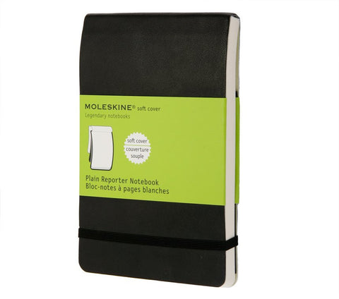 Moleskine Classic Plain Reporter Notebook - Black
