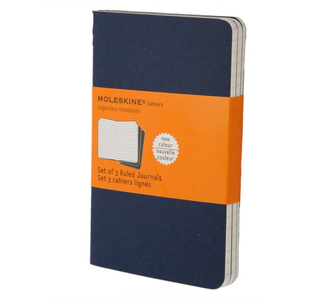 Moleskine Ruled Cahier Journals - Set of 3 - Cardboard Cover