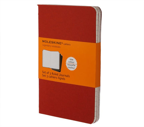 Moleskine Ruled Cahier Journals - Set of 3 - Cardboard Cover