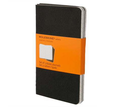 Moleskine Ruled Cahier Journals - Set of 3 - Cardboard Cover