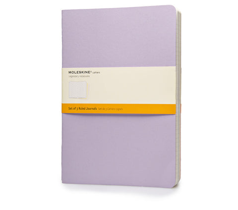 Moleskine Ruled Cahier Journals - Set of 3 - Cardboard Cover