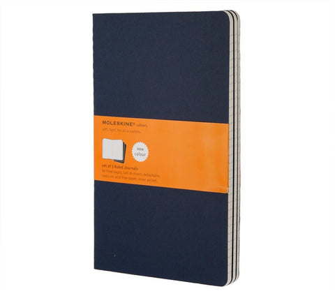 Moleskine Ruled Cahier Journals - Set of 3 - Cardboard Cover