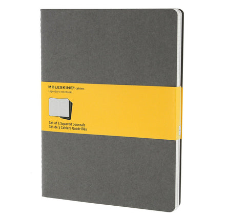 Moleskine Squared Cahier Journals - Set of 3