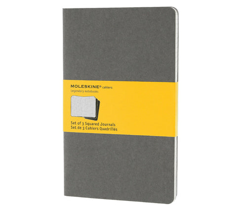 Moleskine Squared Cahier Journals - Set of 3