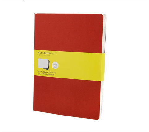Moleskine Squared Cahier Journals - Set of 3