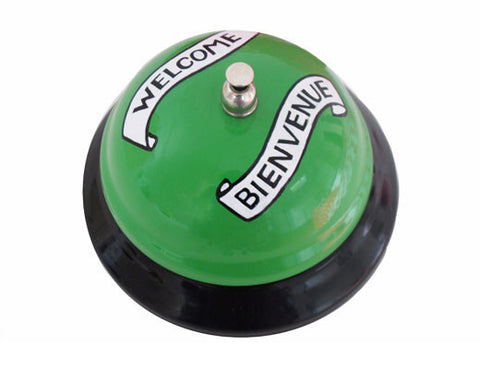 Kikkerland Welcome Desk Bell