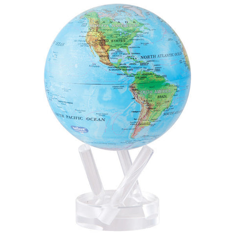 Mova Globe Blue W/Relief Map (Gloss Finish)